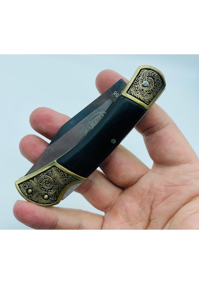 Microtech Ahşapkasa Siyah Kamp Çakı //a3255-21cm Sarı - Siyah