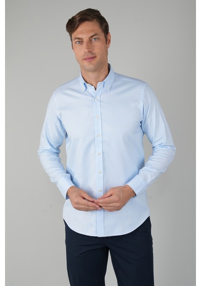 Bisse Erkek Uzun Kollu Regular Fit Açık Mavi Gömlek Gmoks252100 33 A.mavi