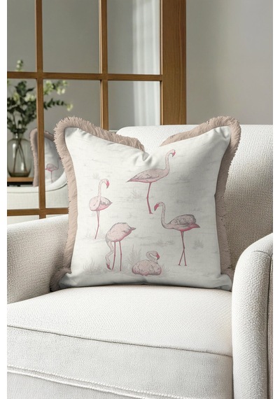 Flamingo Vintage Lüx Saçaklı Yastık Kılıfı-pembe Pastel Nostaljik Açık Bej Püsküllü Kırlent Kılıfı Gün Batımı Eflatun Flamingo Vintage Lüx Saçaklı Yastık Kılıfı-pembe Pastel Nostaljik Açık Bej Püsküllü Kırlent Kılıfı Gün Batımı Eflatun
