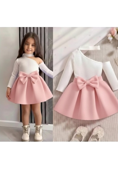 My Kids Wear Bayramlık Kız Çocuk Alt Üst Takım Beyaz-çok Renk