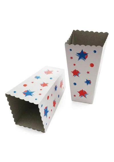 Şeylişeyler - Popcorn Mısır Kutusu Büyük Boy Karton Bardak 250 Adet 5 Paket