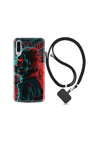 Samsung Uyumlu Galaxy A70 Kılıf Ipli Askılı Mask Mand 1686
