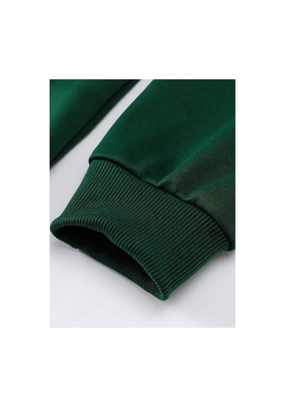 Medinenur Cherry Baskılı Kapüşonlu Sweatshirt Yeşil