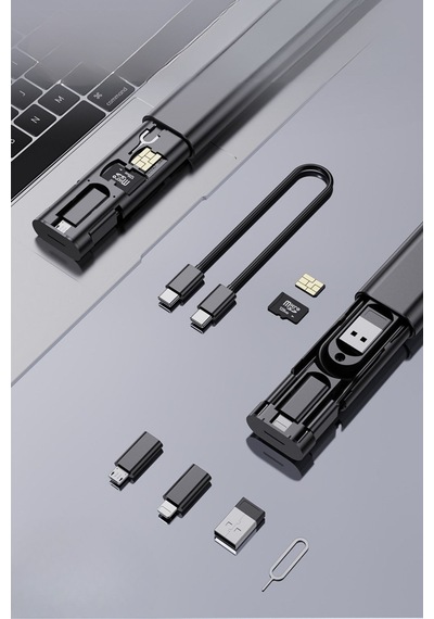 Yta Grup Cep Tipi 60w Bas Aç Type-c,Apple iPhone Şarj,micro Usb Hızlı Şarj Data Kablo Seti