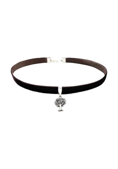 Siyah Renk Kadife Kadın Choker Kolye Renkli
