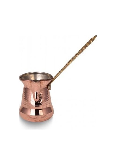 Turna Bakır Sultan Cezve 2 No İnce Pirinç Kulp 3 Fincan Makine D
