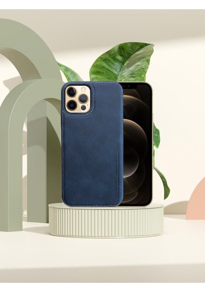 Juno Apple Uyumlu iPhone Hakiki Deri Koruyucu Kılıf 13 Pro Lacivert