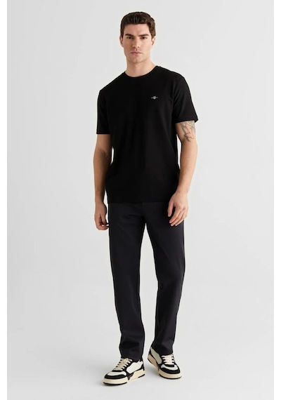 Gant Erkek Siyah Bisiklet Yaka Regular Fit Logolu T-shirt-14830