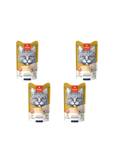 Karışık 8 Lezzetli Krema Kedi Ödülü 25x14 Gr X 4 Adet