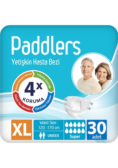 Yetişkin Hasta Bantlı Bez X-Large 30 Adet – Sızdırmaz -Yüksek Emicilik, Koku Kontrollü
