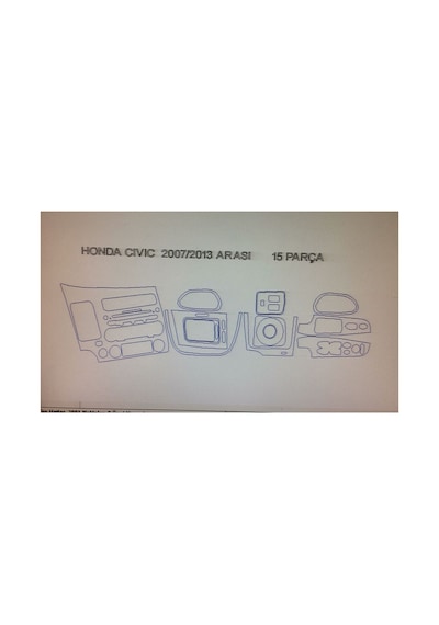 Honda Cıvıc 2006-2012 15 Parça Torpido Kaplama Renk Gri