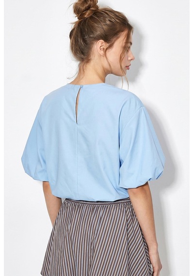 Shade Kadın Bisiklet Yaka Poplin Balon Bluz Db261004 60286231 - Bebe Mavisi Shade Kadın Bisiklet Yaka Poplin Balon Bluz Db261004 60286231 - Bebe Mavisi