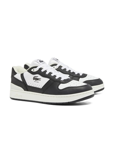 Lacoste T-clip Set Leather Mens Sneaker Hakiki Deri Erkek Günlük Spor Ayakkabı Beyaz Siyah Beyaz - Siyah Lacoste T-clip Set Leather Mens Sneaker Hakiki Deri Erkek Günlük Spor Ayakkabı Beyaz Siyah Beyaz - Siyah