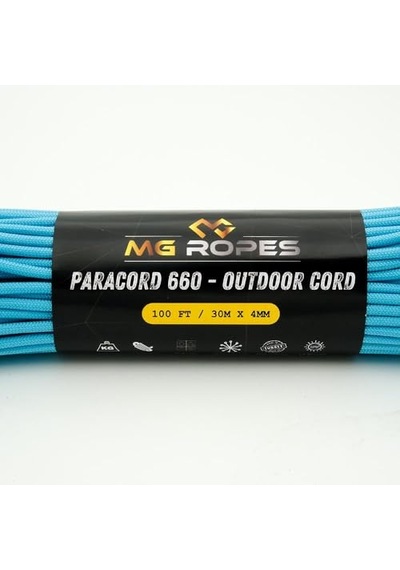Bileklik Ve Outdoor Paracord İp 4 Mm 660lb 10 İplikli 30 Metre Mavi