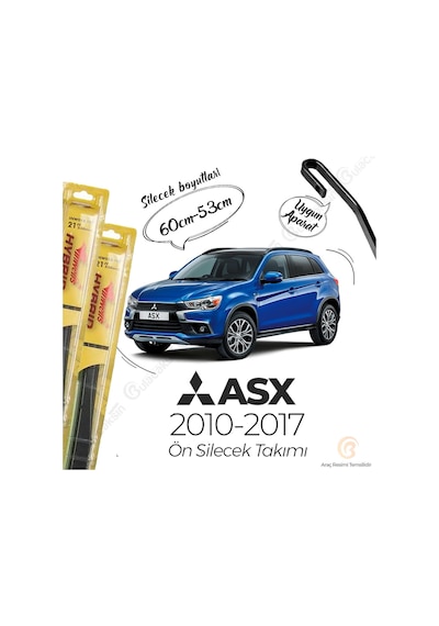 İnwells Hibrit Silecek Takımı Mitsubishi Asx 2010-2017 İle Uyumlu