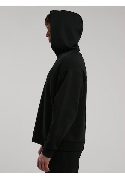 Everlast Ever Relaxed Comfort Kapüşonlu Siyah Erkek Sweatshirt Siyah