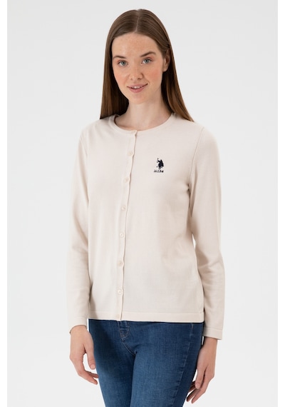 U.s. Polo Assn. Kadın Krem Hırka Triko 50313624-vr071 Krem