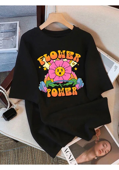 Noıssey Urban Pop Graphic Kadın Tişört Koleksiyonukod 5318 Siyah