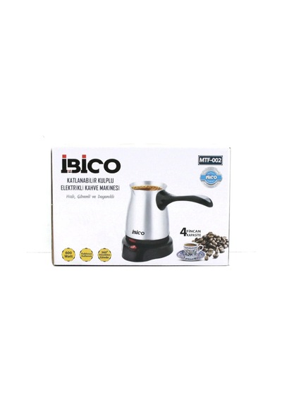 Çelik Elektrikli Cezve Türk Kahve Makinesi - 4fincan 400ml Kablosuz Kullanım- 360 Döner 600w Mtf-002 Bx40 0.5mm Kenar Kalınlığı