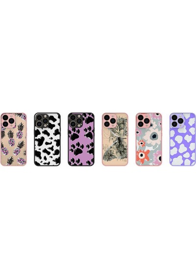 Apple iPhone Uyumlu 13 Pro Max Desenli Kamera Korumalı Parlak Akav Nora Kılıf no5
