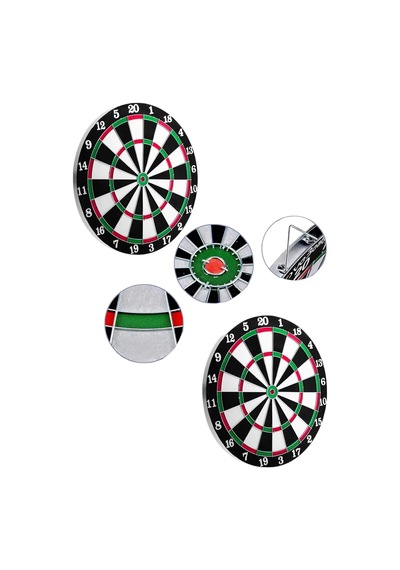 Northcity 12 İnç Ahşap Dart Tahtası 4 Adet Metal Uçlu Dart Oku Dahil