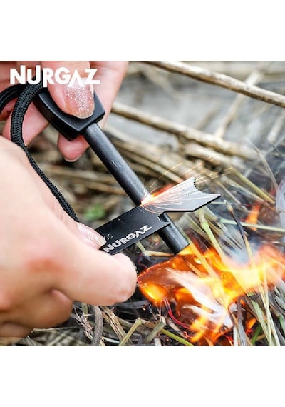 Nurgaz Ng Mc Ateş Başlatıcı Magnezyum Çubuk Siyah