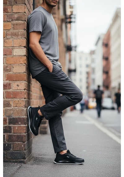 Front Erkek Sneaker Ayakkabı-siyah Siyah