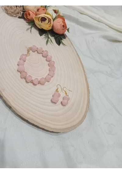 Şık Pembe Takı Seti Pembe