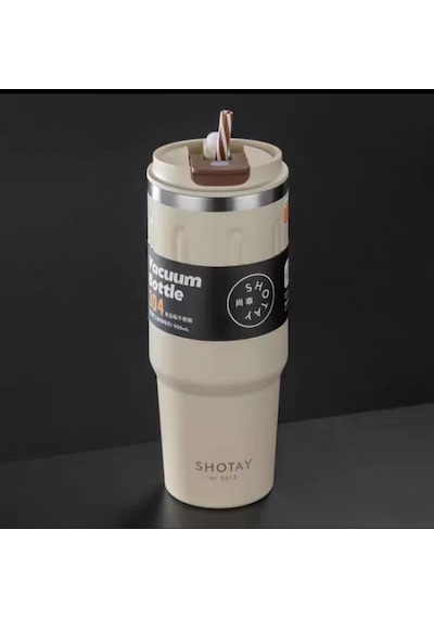Shotay Travel Çelik Termos Mug 900ml Krem