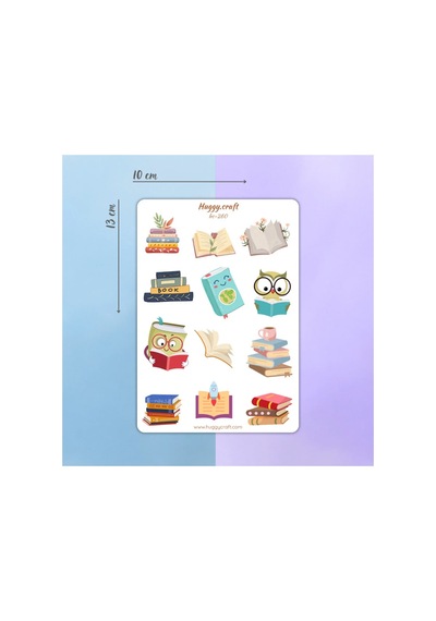 Kitap Okuma Temalı 4'lü Sticker Set Bullet Journal Name, Ketebe, Reading Time, Nesren, Books Standart
