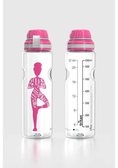 Renga Ege Yoga Desenli 750 Ml Tritan Matara 912067 Fuşya Fuşya