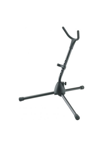 K&m 14300-000-55 Siyah Saksafon Sehpası Katlanabilir Metal Gövde Ayarlanabilir Destek Kolları Ve Sarsılmaz Denge
