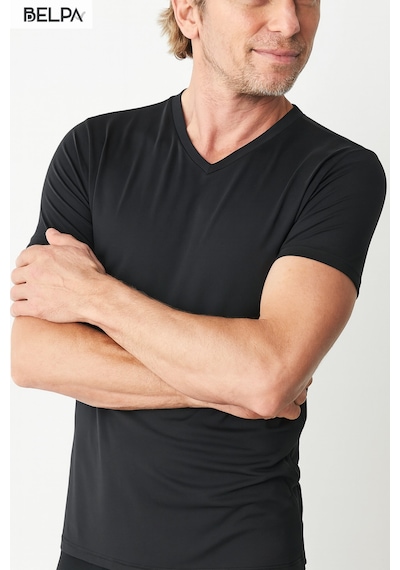 Belpa Ersa İç Giyim Modal Erkek V Yaka T-shirt 3'lü Siyah