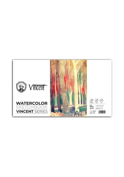 Vıncent Watercolor Sketchbook 300gr 15cmx35cm 10 Sayfa Suluboya Defteri