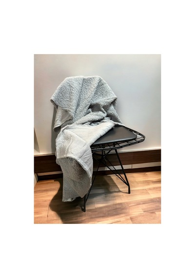 Zp Teddy İthal Kıvırcık 100x150cm, Yüksek Gramaj, Peluş Kumaş, Tekstil Gri Gri