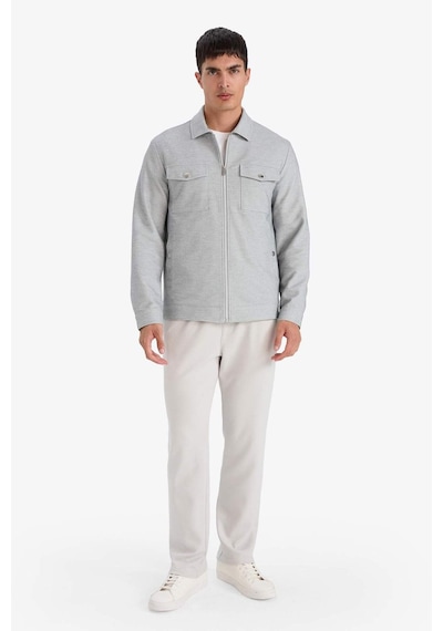 DeFacto Slim Fit Dar Kesim Polo Yaka Fermuarlı Mevsimlik Baharlık Mont D7533AX25SPGR221 DeFacto Slim Fit Dar Kesim Polo Yaka Fermuarlı Mevsimlik Baharlık Mont D7533AX25SPGR221