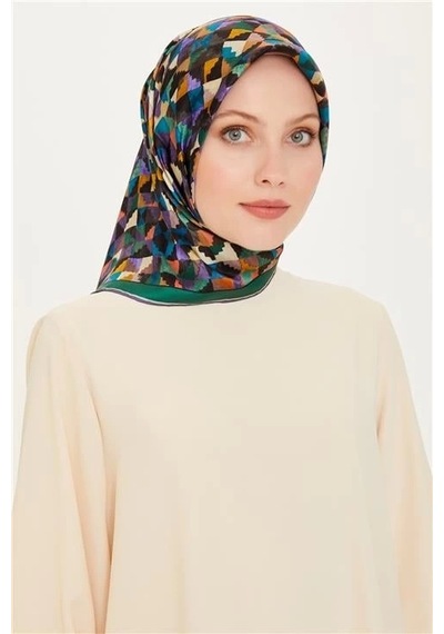 Armine Sura Saf İpek Eşarp 9214d 85 Çok Renkli
