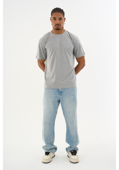 Dechers Erkek %100 Organik Pamuklu Yumuşak Dokulu Comfort Fit Bisiklet Yakalı T-shirt E222 Gri Dechers Erkek %100 Organik Pamuklu Yumuşak Dokulu Comfort Fit Bisiklet Yakalı T-shirt E222 Gri