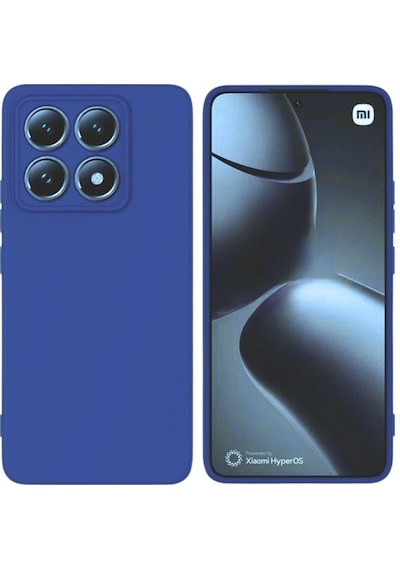Xiaomi 14T Pro Uyumlu Silikon Kılıf - Pastel Renk Tonu Esnek Tam Koruma Kapak  - Lacivert