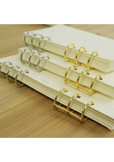 Defter Kapağı Gevşek Yapraklı Bağlayıcı Metal Halkaları - 2 Adet Gold