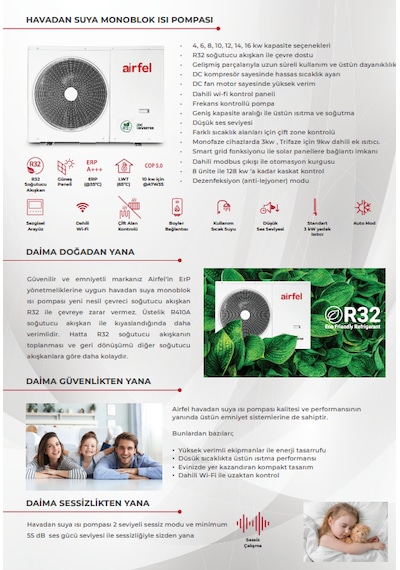 Airfel Airpro 12 Kw Monoblok Inverter Isı Pompası