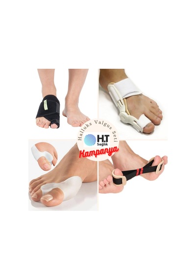 Halluks Valgus Seti - Gece Ateli - Bunyon Koruyucu - Egzersiz Lastiği 4ü Bırarada - Sol