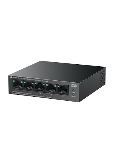 Ls105gp 4 Port Gıgabıt + 1 Port Rj45 Uplınk Poe 65w 250 Metre Poe Mesafe Metal Kasa Swıtch