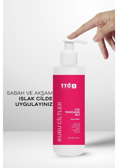 Tto X Yüz Temizleme Jeli Kuru Ciltler 200 Ml