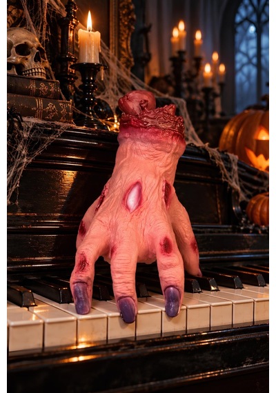 Halloween Cadılar Bayramı Hareketli Kesik El Dekoru Korku Temalı Parti Süsü Tüm Yaşlar