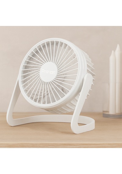 Usb Şarjlı Masaüstü Fan 14.5x14.1 Cm Pvc Gövde