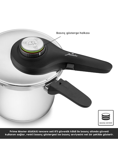Prime Master 4 Litre Düdüklü Tencere Çok Renkli