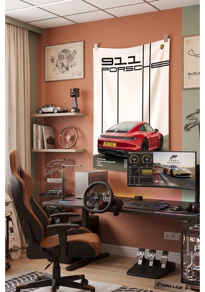 911 Porsche Dekoratif Duvar Örtüsü Duvar Halısı Reaste