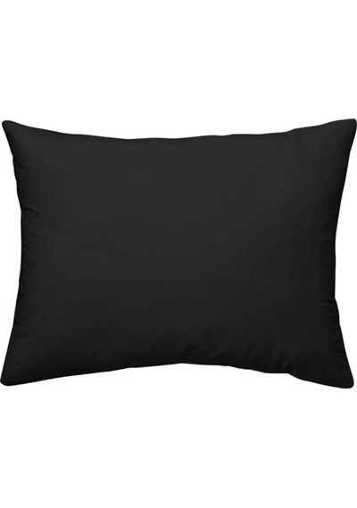 Siyah Pamuklu 2 Adet 50x70 Yastık Kılıfı
