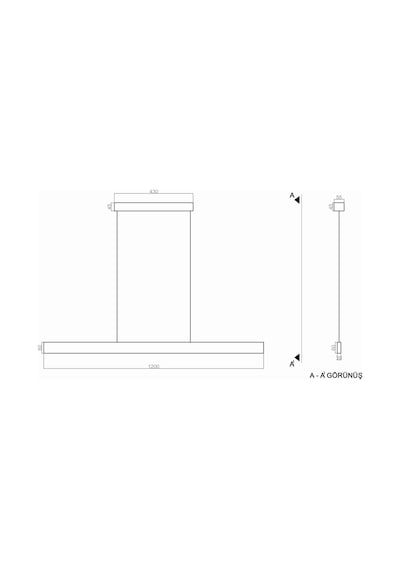 Tra61101 Eco 120 Cm Led Avize Sarkıt Quınze
